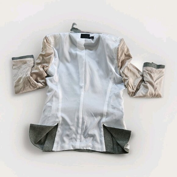 ASOS Suit Men Blazer US 40 Trousers 32x30/28 Houndstooth Wool Blend Lined Preppy - Picture 14 of 16